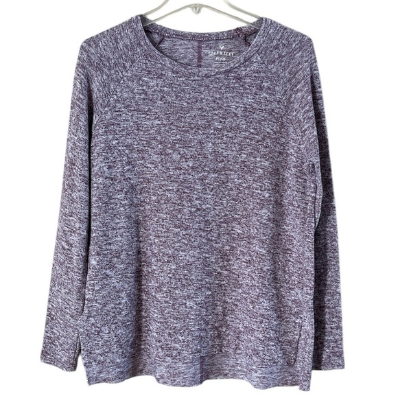 American Eagle Soft and Sexy Plush Size Small Scoop Neck Long Sleeves Raw Hem - Picture 1 of 12